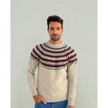 Jersey Greca Scotta 1985 - Beige con cuello redondo