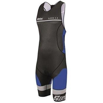 Santini Fashion Sleek Aero - Body de ciclismo para hombre, color Negro, talla 2XL