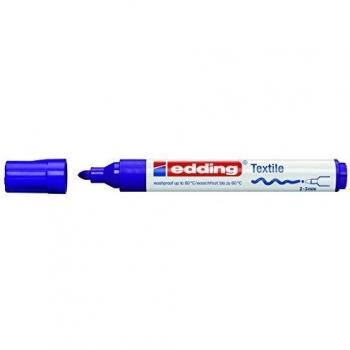 edding 4500 Marcador Textil, Violeta, Caja de 10, Punta Redonda de 2-3 mm, Rotuladores Textiles Permanentes para Dibujar y Caligrafiar Sobre Tejidos, Resistentes A Lavados de Hasta 60 °C