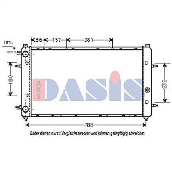AKS Dasis 240050N Radiador, refrigeración del motor