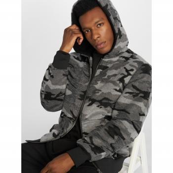 Urban Classics Men's Dark Camo Zip Parka Jacket