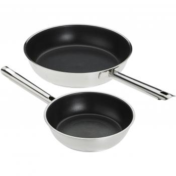 RÖSLE Elegance Non-Stick Stainless Steel Frying Pan Set (2 Pieces, 20cm & 28cm)