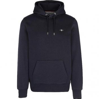 GANT Men's Regular Fit Shield Logo Full Zip Hoodie - Evening Blue - Size M