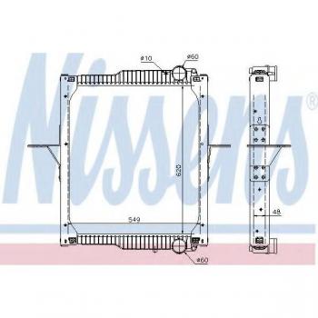 Radiador de refrigeración del motor NISSENS 63783