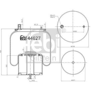 Fuelle de suspensión neumática FEBI BILSTEIN 44627