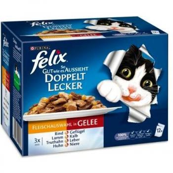 Purina Felix Multipack Assortment Fantastic Duo Feast of Flavours in Jelly