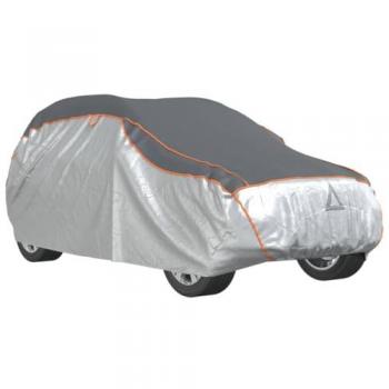 Cubierta del coche para vehículo todoterreno anti-granizo L gris y plata, funda completa SUV protección antigranizo, color gris/plateado