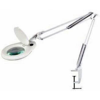 Pantograph LED Magnifying Lamp with 8 Diopter Lens and Screw Clamp
