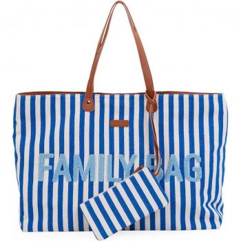 Bolso Cambiador Childhome Family Bag Rayas Azules