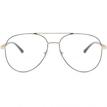 Gafas Anti-Azules Rectangulares Metálicas Negras con Armazón Completo para Hombre - SmartBuy Collection