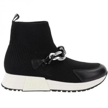 Liu Jo-KISS 503 - Sneaker deportiva abotinada mujer, características: diseño moderno, cierre con cordones, suela de goma antideslizante, material sintético y textil, plantilla acolchada para mayor comodidad