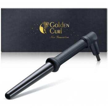 Golden Curl - Rizador de cabello The Black 18-25 mm para mujer, color negro, 1 pieza