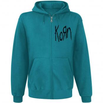 Korn Logo Sudadera capucha con cremallera Turquesa S