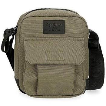 Pepe Jeans Denton Bandolera Mediana Marrón 17x22x6 cms Poliéster Reciclado