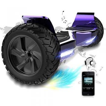 Hoverboards SUV de 8,5 Pulgadas con APP, Hoverboards Potente Motor, Bluetooth y LED, Hoverboards para Niños y Adultos
