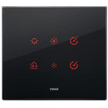 Placa Vimar Eikon 3M Negro Diamante 21663.76