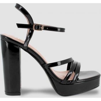 Sandalias Susy - Elegantes sandalias de mujer con cierre de hebilla en negro.