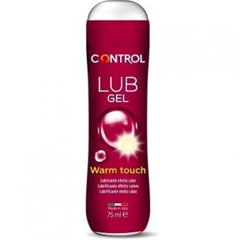 Control Lub Warm Touch - Gel Lubricante Efecto Calor - 75 mililitros - Base acuosa - Compatible con Preservativo - Hipoalergénico - Sin azúcar - No mancha - Color Transparente