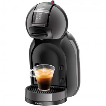 Krups Nescafé Dolce Gusto Mini Me S KP1208 Cafetera de cápsulas con 15 bares de presión, capacidad 0.8 L, bebidas frías o calientes, modo Eco, Play&Select, Thermoblock, 35 tipos café, Negra Y Gris