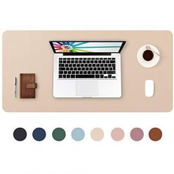 DOBAOJIA Alfombrilla de Ratón Extendida Mousepad Tapete de Escritura Estera Oficina Alfombrilla de Escritorio Protector Escritorio, Cuero PU Impermeable + Gamuza Antideslizante