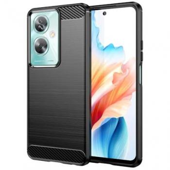 Funda para móvil Max Power Digital Fibra de Carbono Antigolpes Silicona Negra para Oppo A79 5G, Diseño Resistente, Absorción de Choque, Compatible con Carga Inalámbrica
