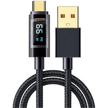 Cable USB-C de carga rápida con pantalla digital de 66W/6A