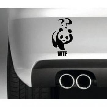 WTF PANDA PARACHOQUES DIVERTIDA DE ETIQUETA DE PARACHOQUE COCHE 4X4 VAN VENTANA PINTURA DECAL GRçFICO