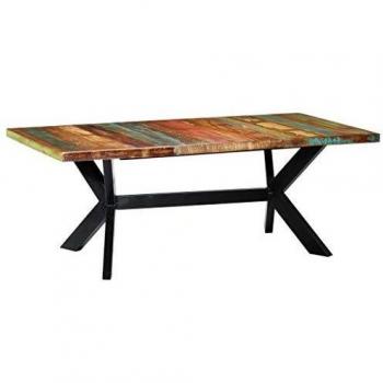 vidaXL Dining Table 200x100x75 cm Solid Reclaimed Wood