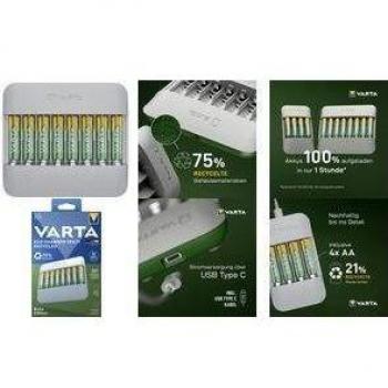 Cargador Eco Multi Recycled Varta 8x AA 2100mAh NiMH