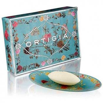 Ortigia Florio Decorative Glass Plate with 25g Cleansing Hand Soap