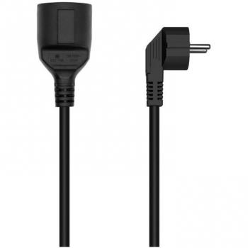 Aisens Cable Alargador de Alimentación A132-0601/ CEE7 Macho - CEE7 Hembra/ 3m/ Negro