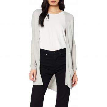 Vero Moda NOS Vmbobbie LS New Open Cardigan Noos Chaqueta Punto, Gris High/Rise, 40
