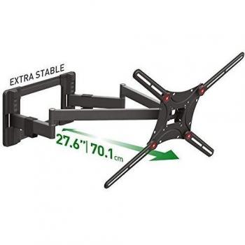 Barkan WH 464L-SW Black Full-Motion TV Wall Mount for 55-90 TVs, 60kg Capacity