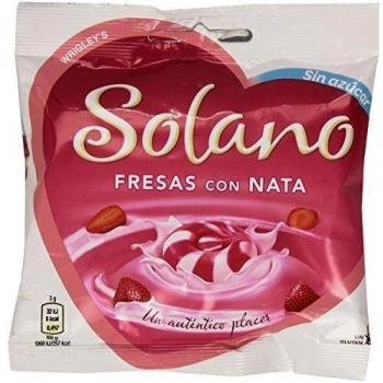 Solano - Caramelos Sin Azúcar Fresa-Nata