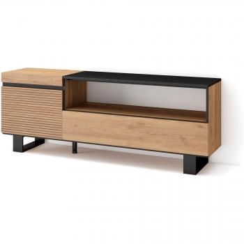 Mueble TV Industrial Moderno de Roble para Televisores hasta 65, 150x57x35cm - Skraut Home