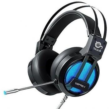 Talius Osprey Auricular Gaming 7.1 PC & PS4/5, LED RGB con cancelación de Ruido, Negro