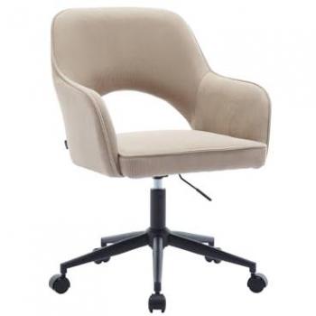 Silla de oficina de pana con ruedas Sweeek Jim Pardo 60x62x99 cm