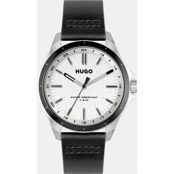 Hugo Reloj de hombre Complete 1530325 de piel negro, 3 agujas