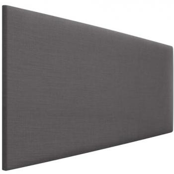 Cabecero Tapizado de Lino Natural Gris Oscuro 90x50cm para Camas 70/80/90 - Diseño Moderno