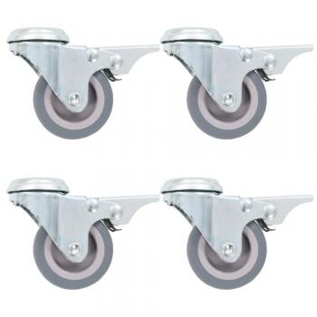 Ruedas giratorias con agujero pasador 50 mm - 16 unidades