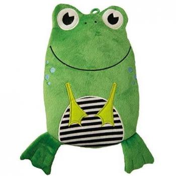 HUGO FROSCH Bolsa de Agua Caliente con diseño de Rana, Color Verde