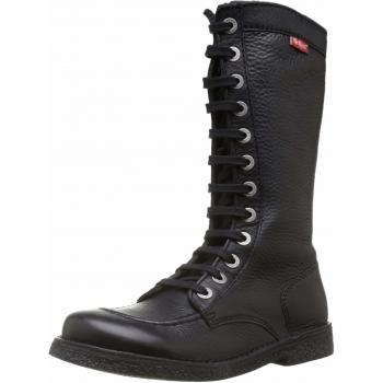 Kickers Women's Leather Slip-On Boots Meetkiknew in Black