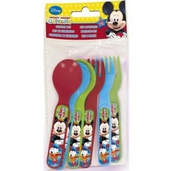 MICKEY - Set 6 unidades cubiertos picnic mickey colors
