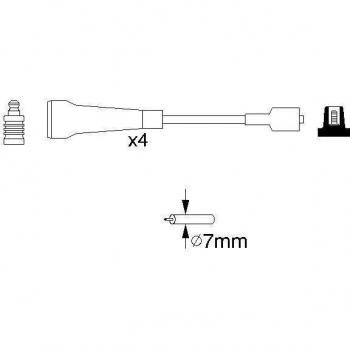 BOSCH Juego de cables de encendido 0 986 356 967
