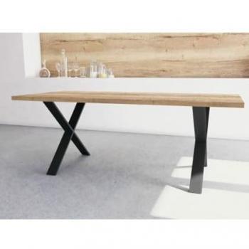 Mesa Rectangular Estilo Industrial Claxon Halifax Negro