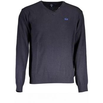 La Martina Elegant V-Neck Wool Blend Sweater - Large