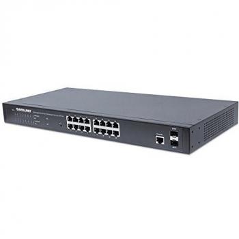 Intellinet 561198 16-Port Gigabit Ethernet PoE+ Web-Managed Switch with 2 SFP Ports, IEEE 802.3at/af Power over Ethernet