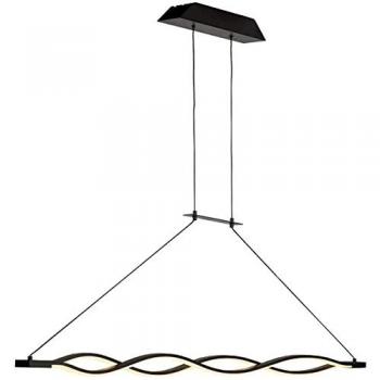 Lámpara colgante LED Sahara 36W, 2800K, 2520lm, acrílico esmerilado regulable, acabado en óxido marrón, altura regulable
