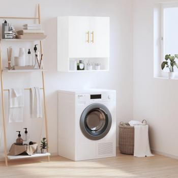 Gabinete de pared blanco pulido de madera multicapa de 60x31x70 cm