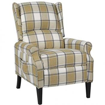 Silla Reclinable Ajustable en Tela Verde con Reposapiés Ergonomico
